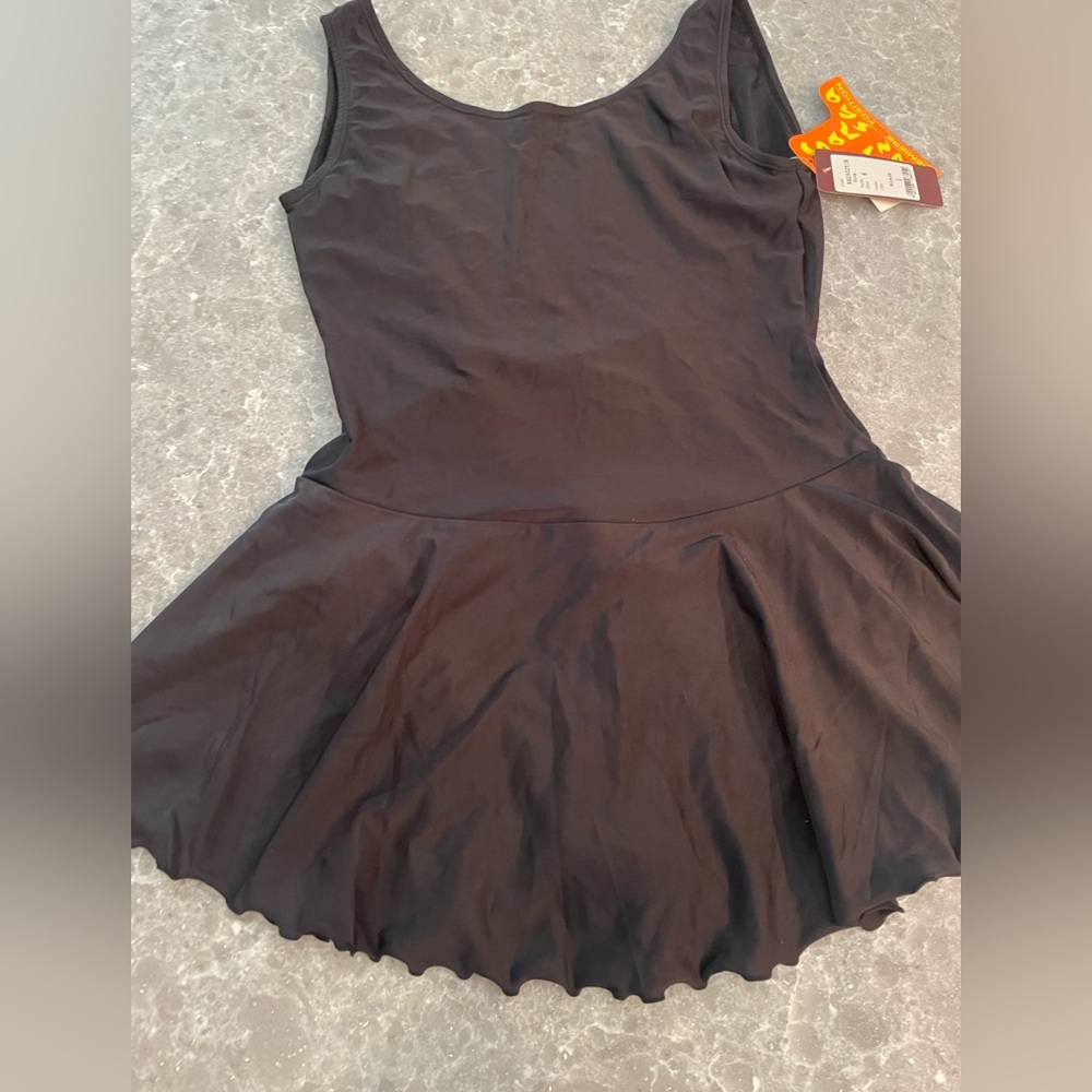 Black Leotard with Attached Skirt Adult Sizes  NWT